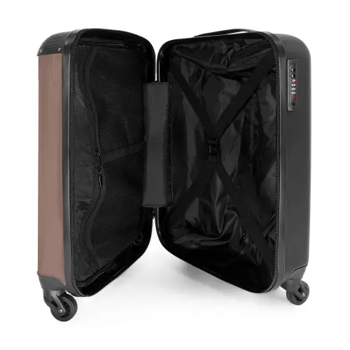 Nude - Mokkabruin NBS - Handbagage koffer - Kinderen Unisex middel -binnenkant