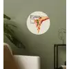 Pizza - Kaas - Pepperoni Wandcirkel behangsticker klein -sfeer2