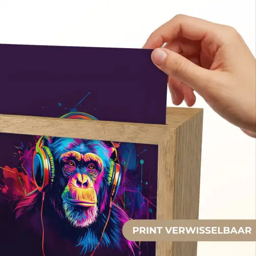 Aap - Koptelefoon - Muziek - Kleurrijk Light Box met kabel (Kinderlampje) klein -USP_websiteprintNL