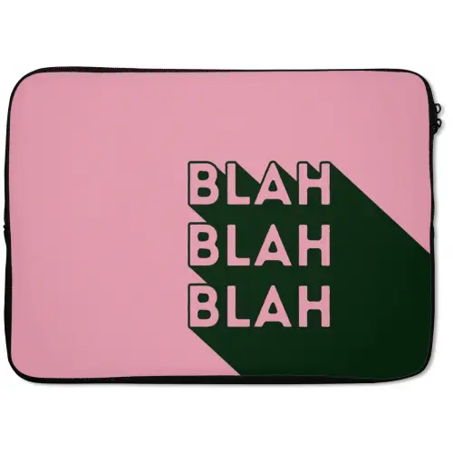 Tekst - Grafisch - Groen - Schaduw laptophoes neopreen klein -zkaufland3dotto
