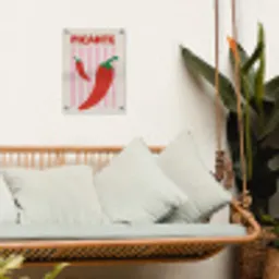 Pittig - Pepers - Rood tuinposter los doek klein -sfeer7