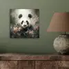 Panda - Dieren - Bloemen - Planten aluminium wit klein -sfeer2