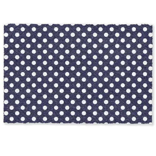 Oceaan - Stippen - Blauw - Wit Deurmat klein 898 -zkaufland3d
