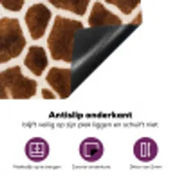 Giraf - Vacht - Klassiek - Bruin Inductie beschermer vinyl 3mm middel -zzzzzzz-cc-onderkant