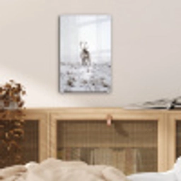 Rendier - Gewei - Sneeuw - Winter plexiglas 5mm klein -sfeer4