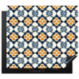 Klassiek - Geometrisch - Blauw Inductie beschermer vinyl 3mm middel 274 -3d