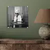 Vrouw - Bubbels - Zwart - Wit plexiglas 5mm klein -sfeer3