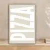Pizza - Decoratie - Japandi - Wit canvas 2cm klein -sfeer1