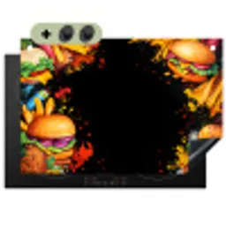Fastfood - Graffiti - Hamburger - Eten - Modern Inductie beschemer met haakjes klein -3d