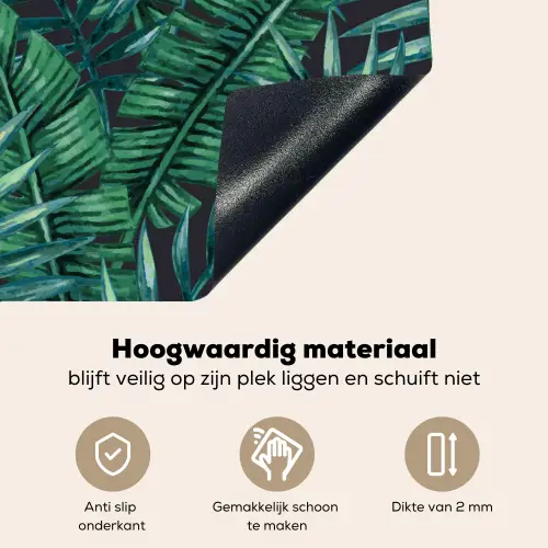 Bladeren - Tropisch - Jungle -  Natuur Inductie beschemer met haakjes klein -ky-onderkant-nl