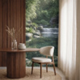 Beek - Waterval - Natuur - Groen Behang Vlies klein -sfeer1