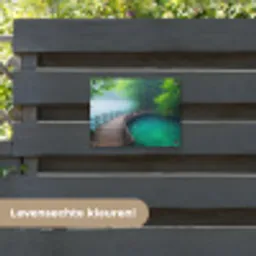 Brug - Water - Rivier - Bos tuinposter los doek klein -sfeer3