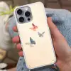 Vlinders - Minimalistisch - Roze Hoesje iPhone 16 Pro Max met koord klein -sfeer3