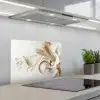Bloem - Hout - Tarwe keuken achterwand spatscherm klein -3d_schuin
