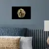 Cupcake - Eten - Goud - Zwart poster papier klein -sfeer2