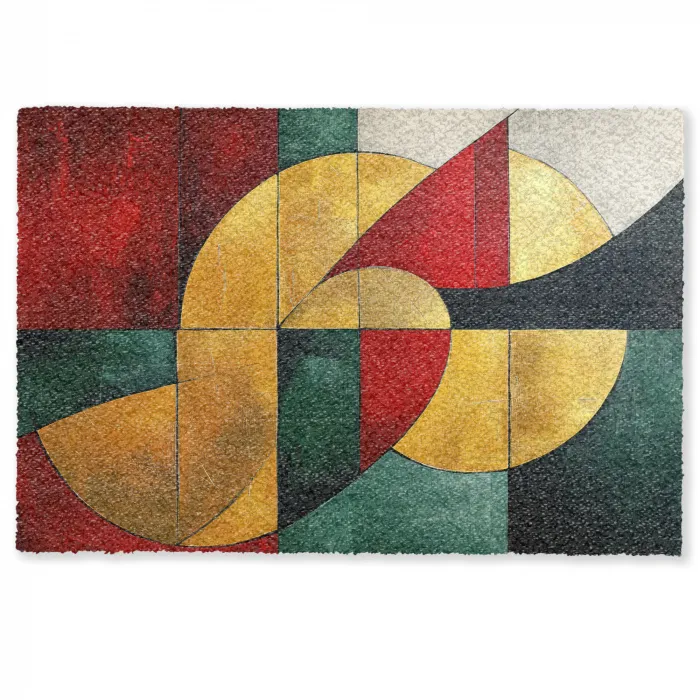 Abstract - Kerst - Goud - Rood - Groen Deurmat klein -zkaufland3d