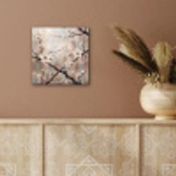 Bloesem - Takken - Schilderij - Beige - Serene aluminium wit klein -sfeer4