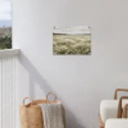 Illustratie - Landschap - Wit tuinposter los doek klein -sfeer8