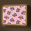 Disco - Bal - Patroon - Roze Light Box met batterij (Wandlamp) middel 907 -z3d_website