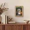 Doorkijk - Pad - Bloemen - Struik - Kleurrijk Light Box met kabel (Wandlamp) klein -sfeer2