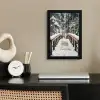Brug - Winterlandschap - Bos - Natuur - Sneeuw fotolijst zwart zonder passe partout klein -sfeer1