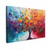 Boom - Levensboom - Kleurrijk - Abstract canvas 2cm klein -z3d