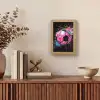 Graffiti - Sport - Voetbal - Bal - Roze Light Box met kabel (Tafellamp) klein -sfeer2