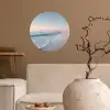 Kustlijn - Pastel - water Wandcirkel behangsticker klein -sfeer1