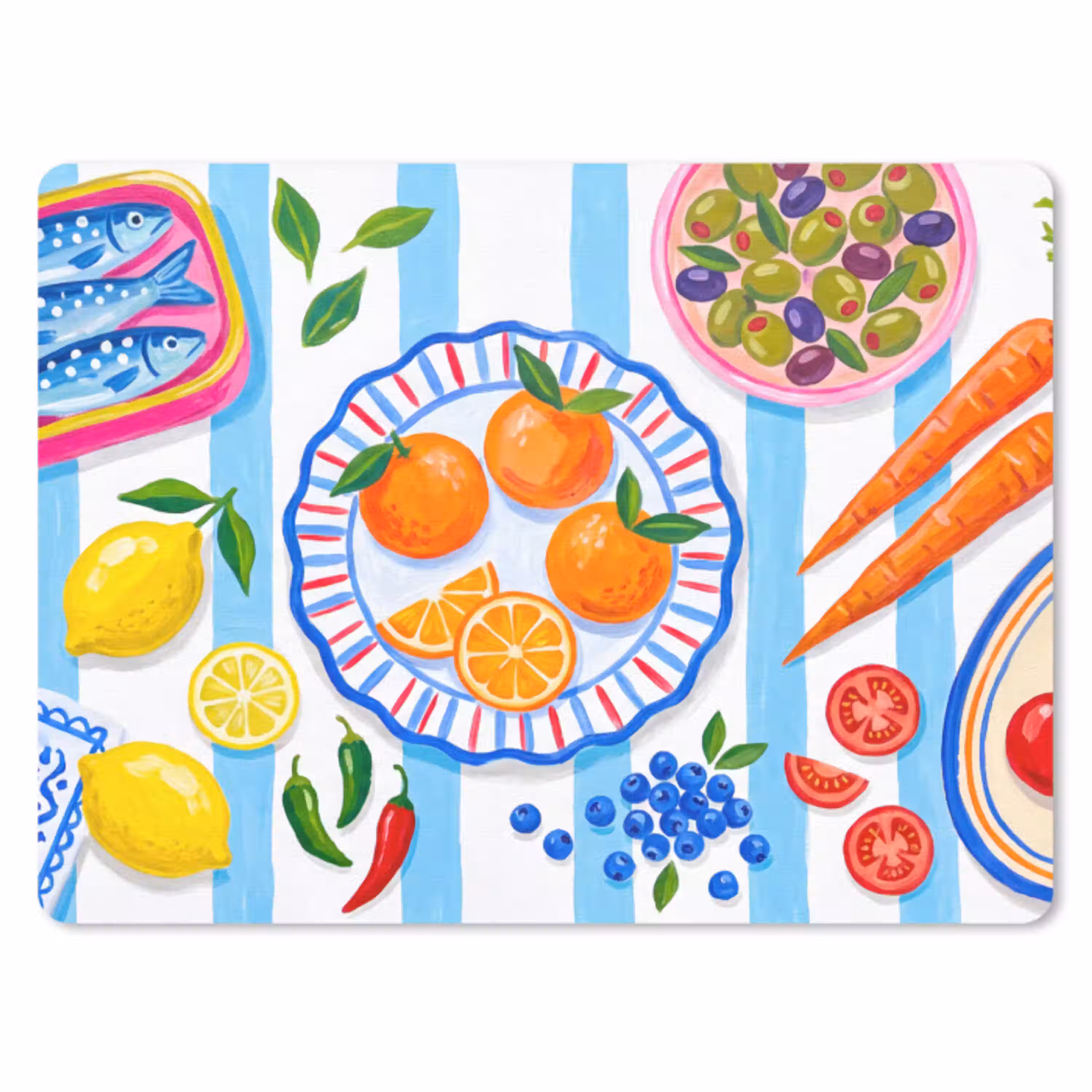 Eten - Vers - Illustratie muismat rubber klein -3d