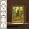 Bomen - Steen - Bos - Natuur - Planten Light Box met kabel (Tafellamp) klein -USP_NL