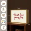 Don't lose your fire - Rood - Wit - Minimalistisch Light Box met batterij (Wandlamp) middel -USP_websiteoverzichtNL