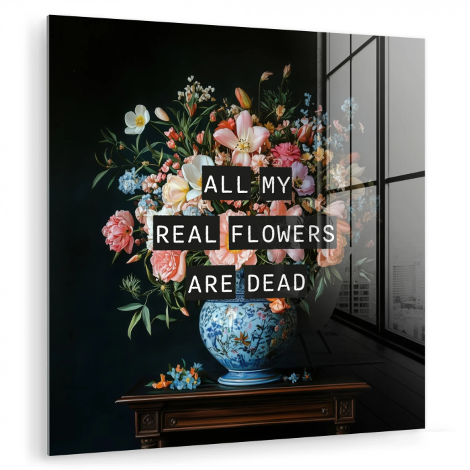 Bloemen - Art - Pastel - Quotes plexiglas 5mm klein -zzzproduct_nieuw