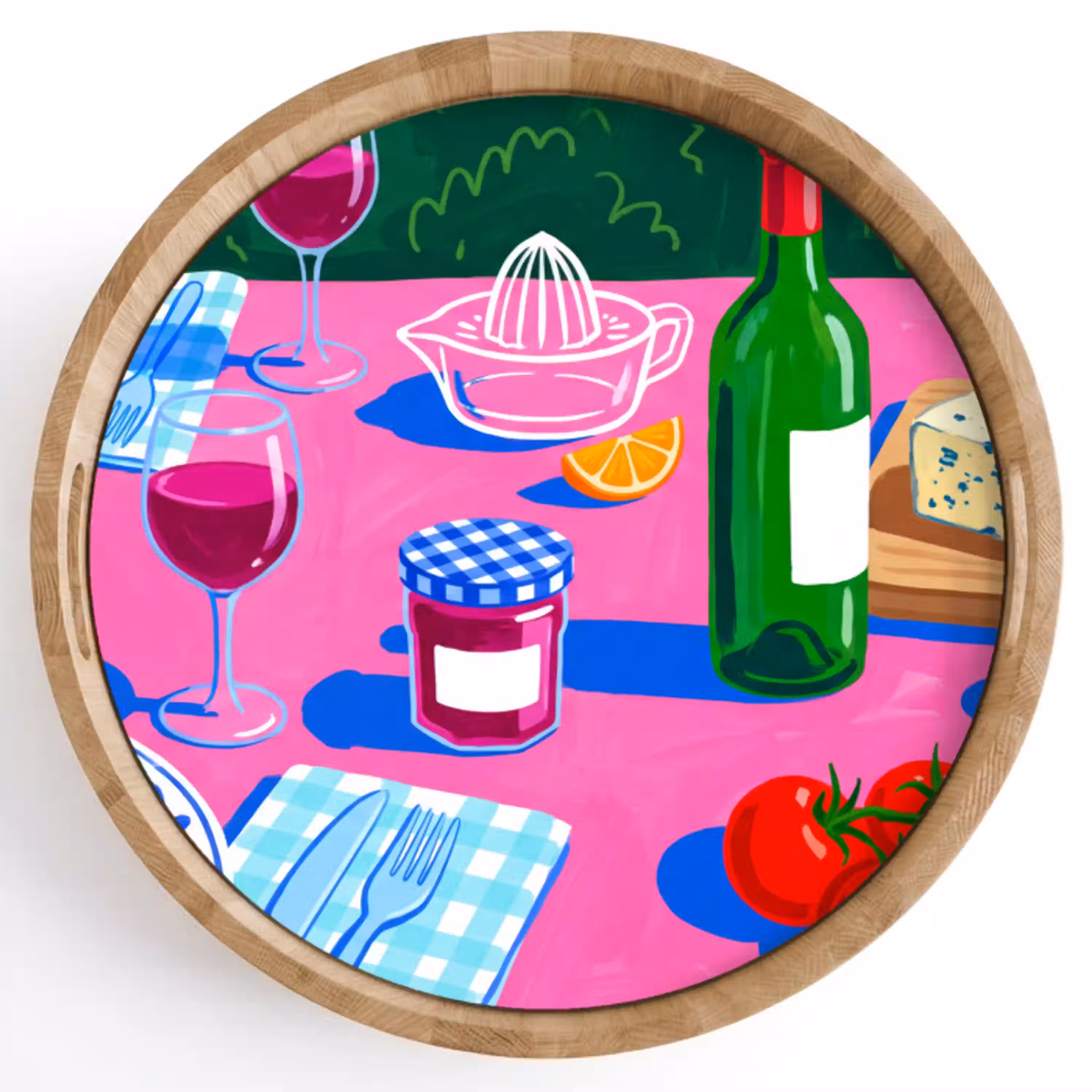 Eten - Tafel - Illustratie Dienblad Rond middel -z3d_shopping