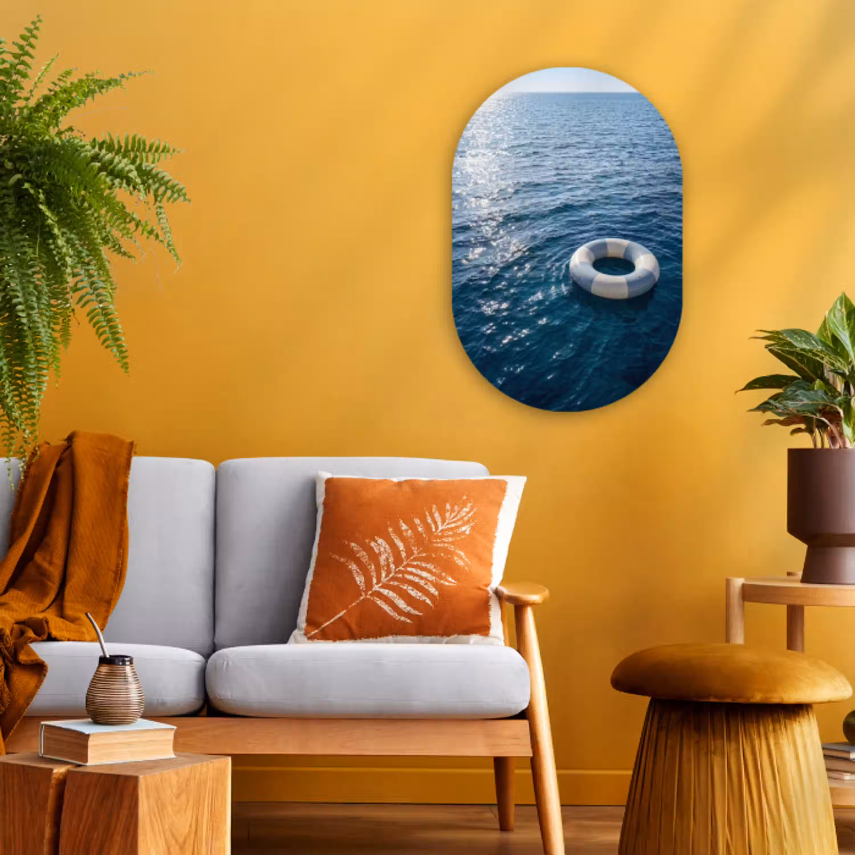 Oceaan - Zwemband - Horizon Wandcirkel Ovaal Forex klein -sfeer4