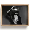 Discobal - Gezicht - Glamour - Zwart Dienblad Rechthoek middel -z3d_shopping