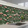 Patroon - Botanisch - Kleurrijk keuken achterwand 2 middel 871 -3d_schuin