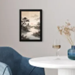 Azië - Landschap - Kleurrijk fotolijst zwart zonder passe partout klein -sfeer4