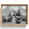 Hut - Grijs - Bergen - Mistig Dienblad Rechthoek middel -z3d_shopping
