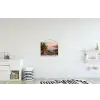 Middelandse zee - Sinaasappel - Heuvels - Zee textielposter latten blank klein -kinderkamer