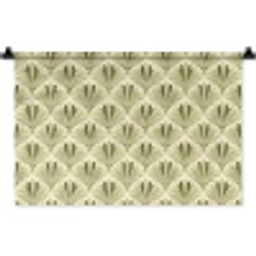 Klassiek - Waaier - Groen Wandkleed katoen klein 269 -zz3d
