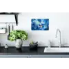 Blauw - Orchidee - Elegeant Muursticker klein -keuken