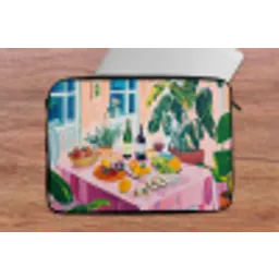 Tafel - Wijn - Fruit laptophoes neopreen klein -tafel