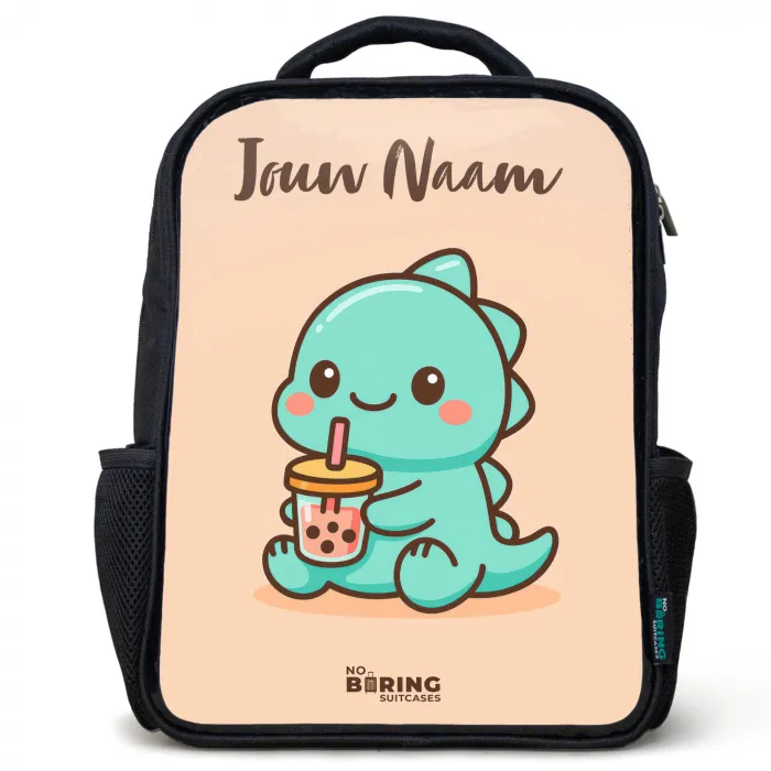 Kawai - Dino - Bubbletea Rugzak - Zwart middel -3d