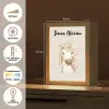 Paard - Manen - Bloemen - Veren Light Box met kabel (Kinderlampje) klein -USP_NL
