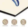 Blauwe zeester - Minimalistisch - Beige aluminium wit klein -closeup_NL