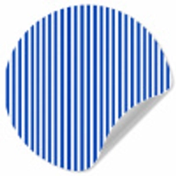Klassiek - Strepen - Blauw Wandcirkel behangsticker klein 186 -3d