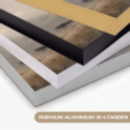 Berglandschap - Mist  - Penseelstreken Textielframe zwart klein -USP_kleurenDE