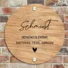 Licht hout - Sierlijk Naambord Rond klein -sfeer2