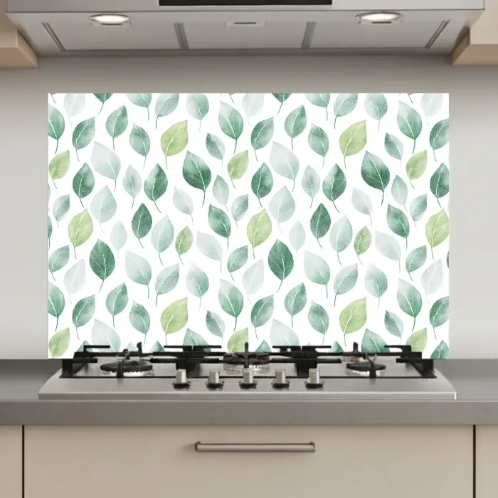 Blad - Mix - Fris - Groen keuken achterwand spatscherm klein 900 -3d_website