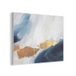 Abstract - Acryl - Blauw - Goud - Elegant PET vilt klein -3d